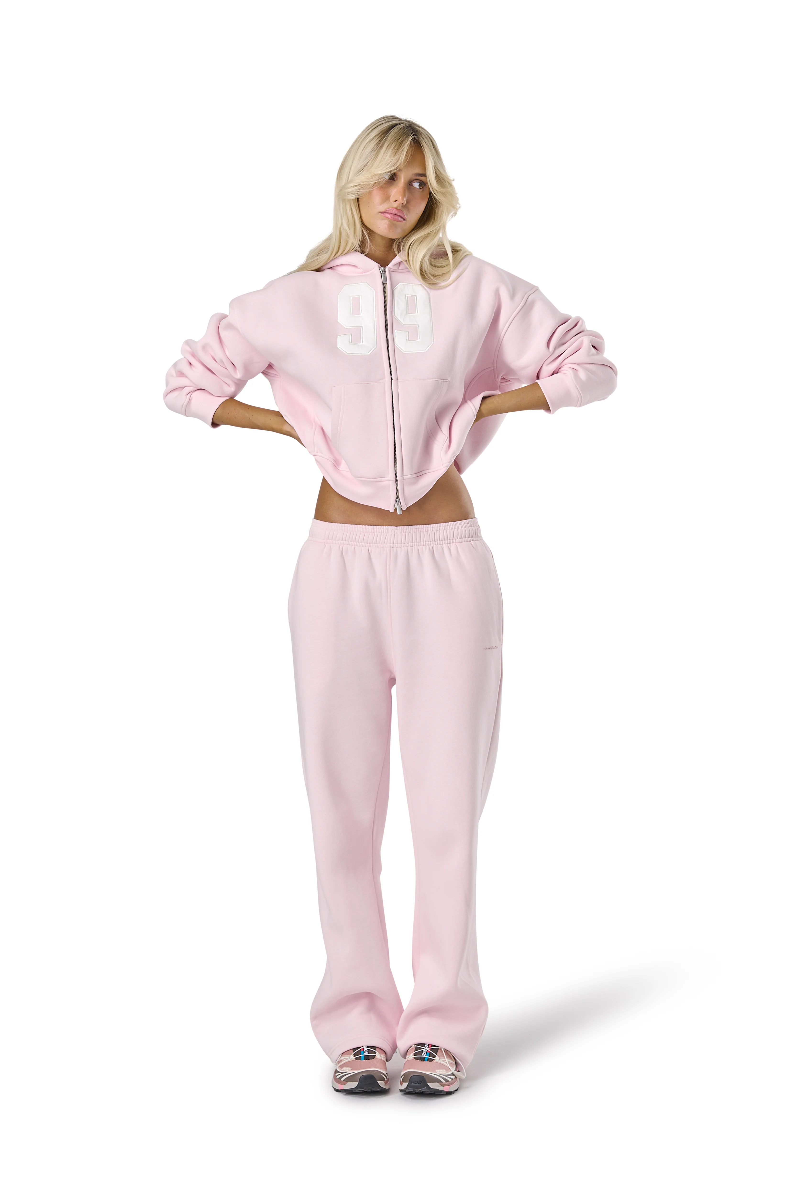 99 Shrunken Zip Hoodie in Bunny - Image 2