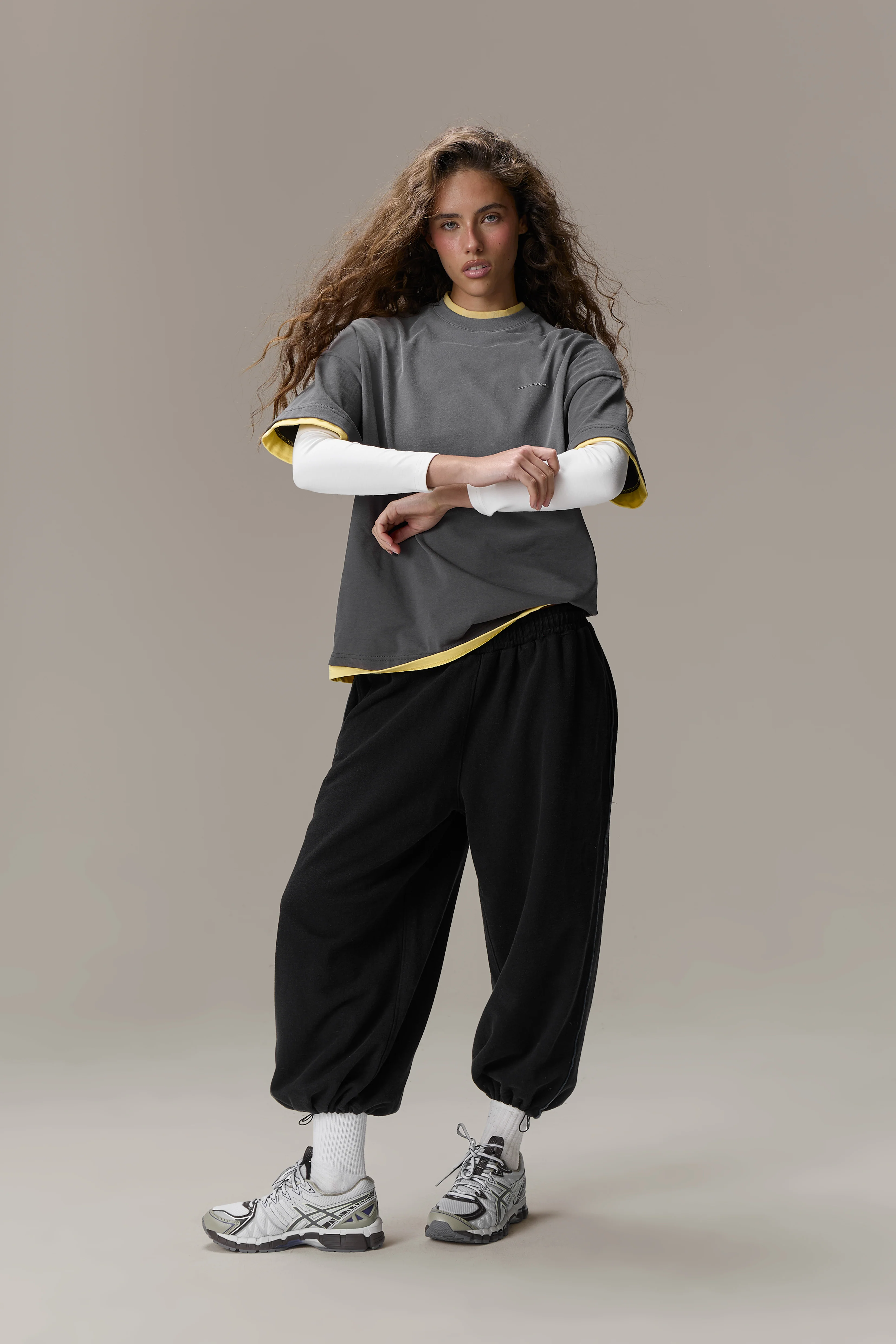 Alban Oversized Tee in Washed Charcoal - Image 6