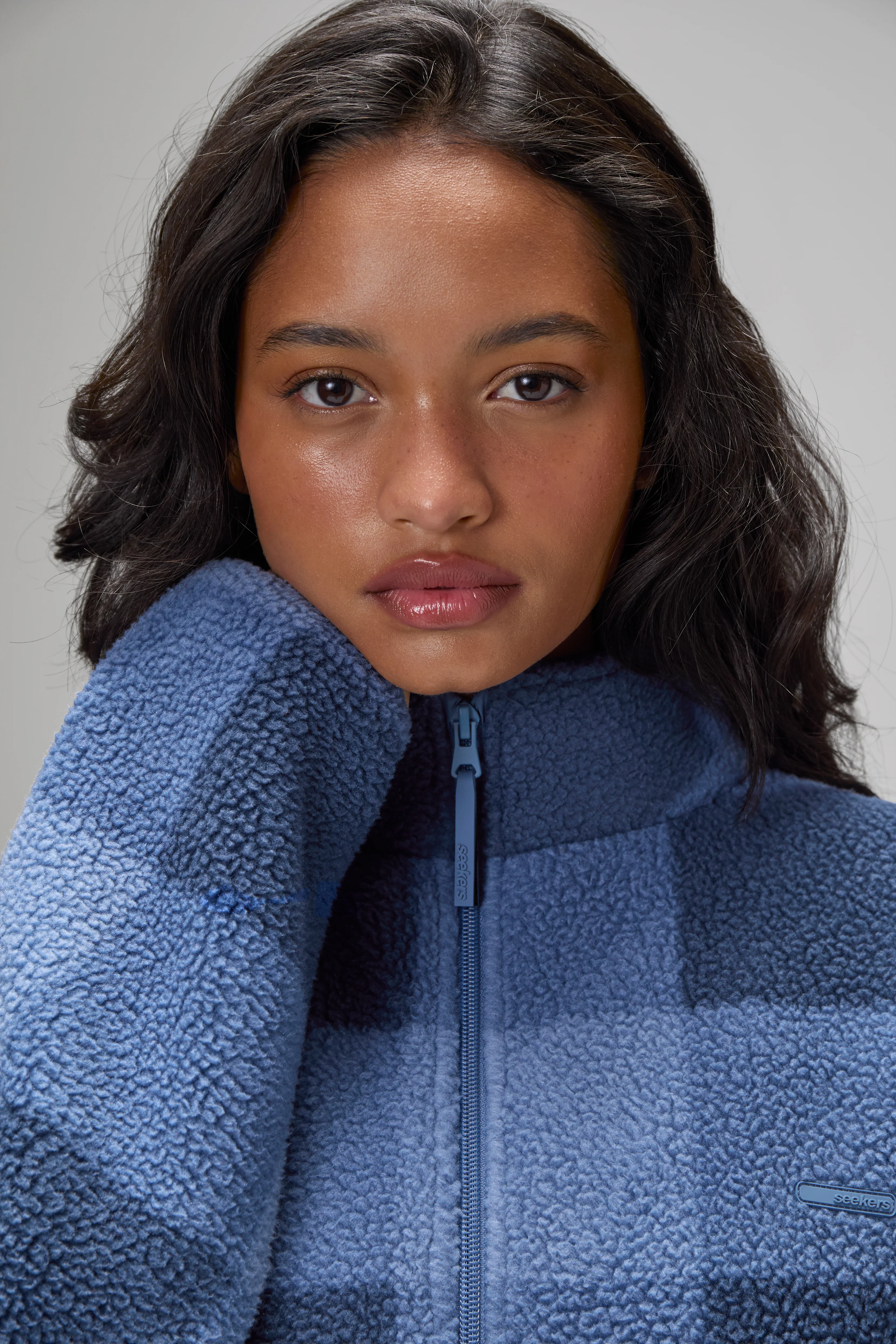 Farley Fleece in Blue - Image 8