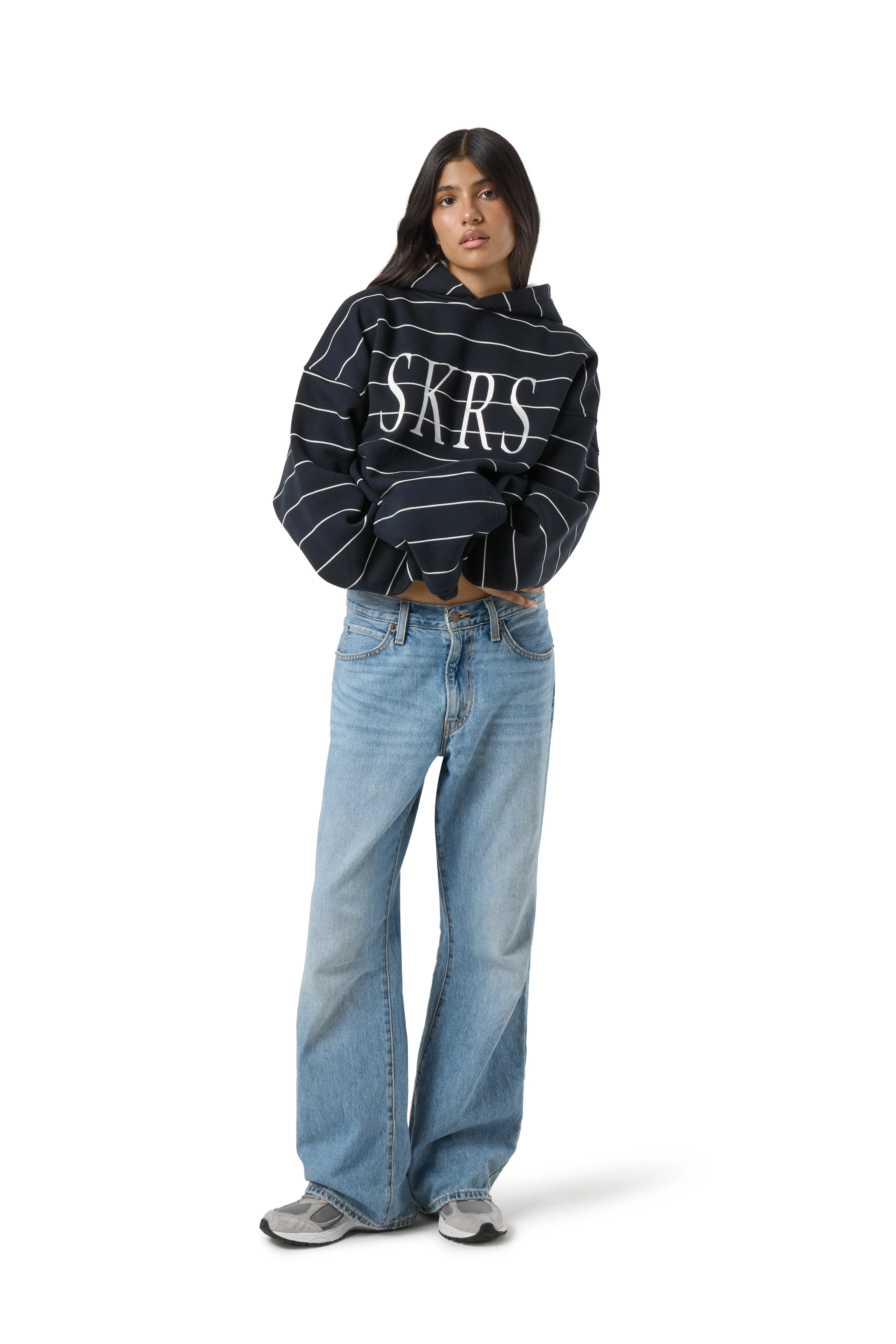 Fleet Stripe Logo Hoodie