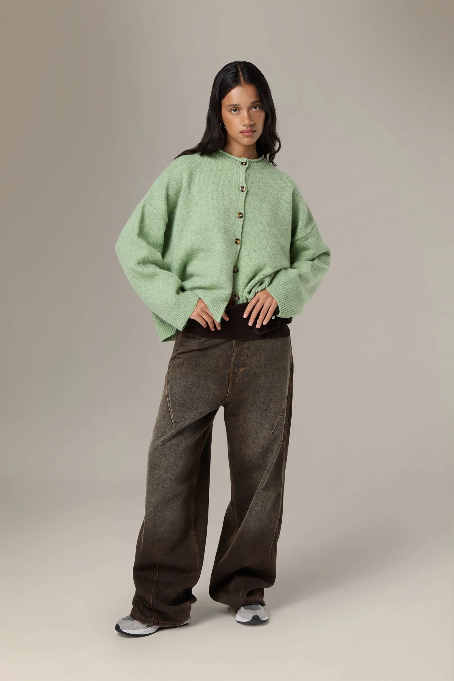 Jones Cardigan in Apple Green - Image 7