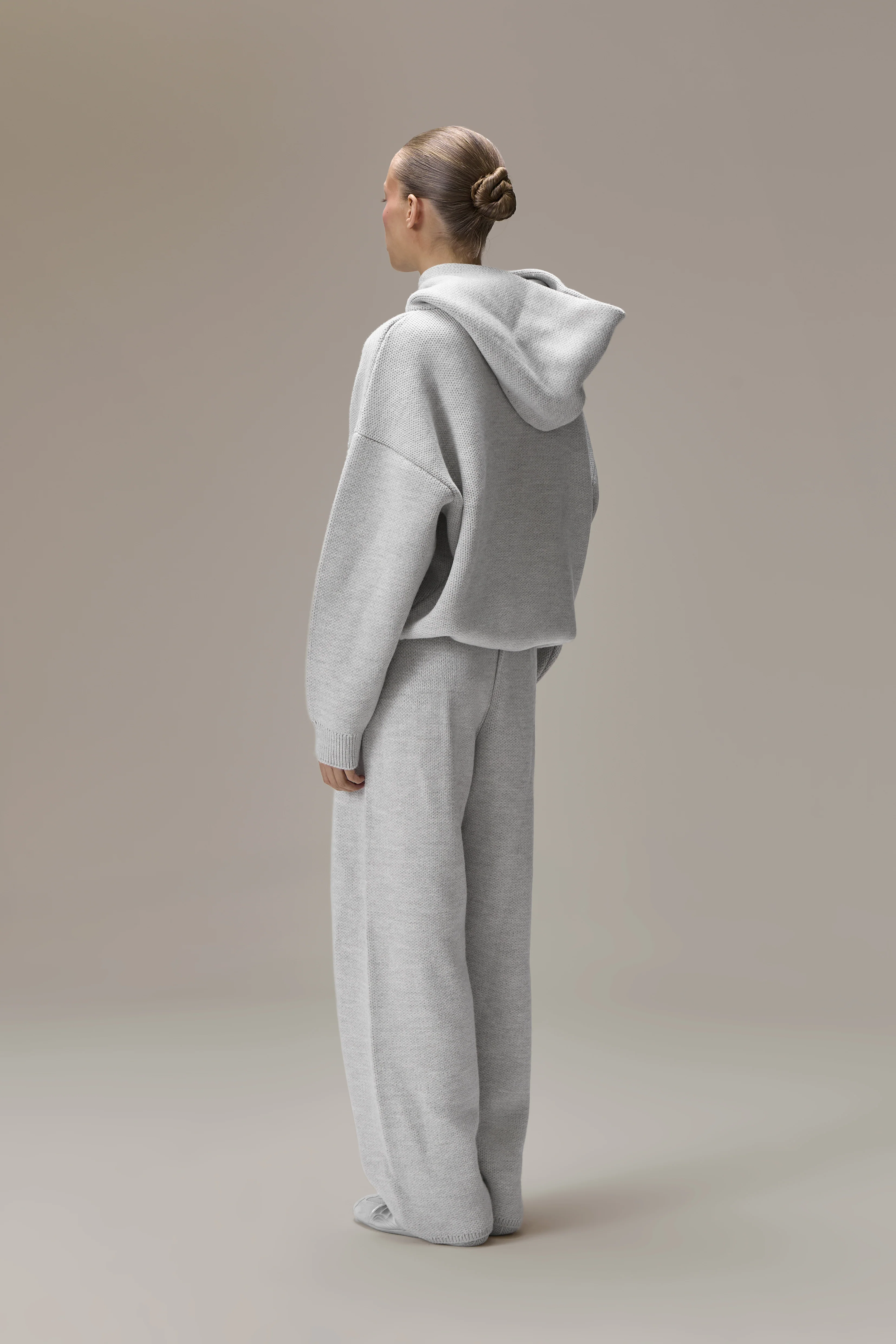 Seekers 99 Knit Hoodie in Soft Grey - Image 4
