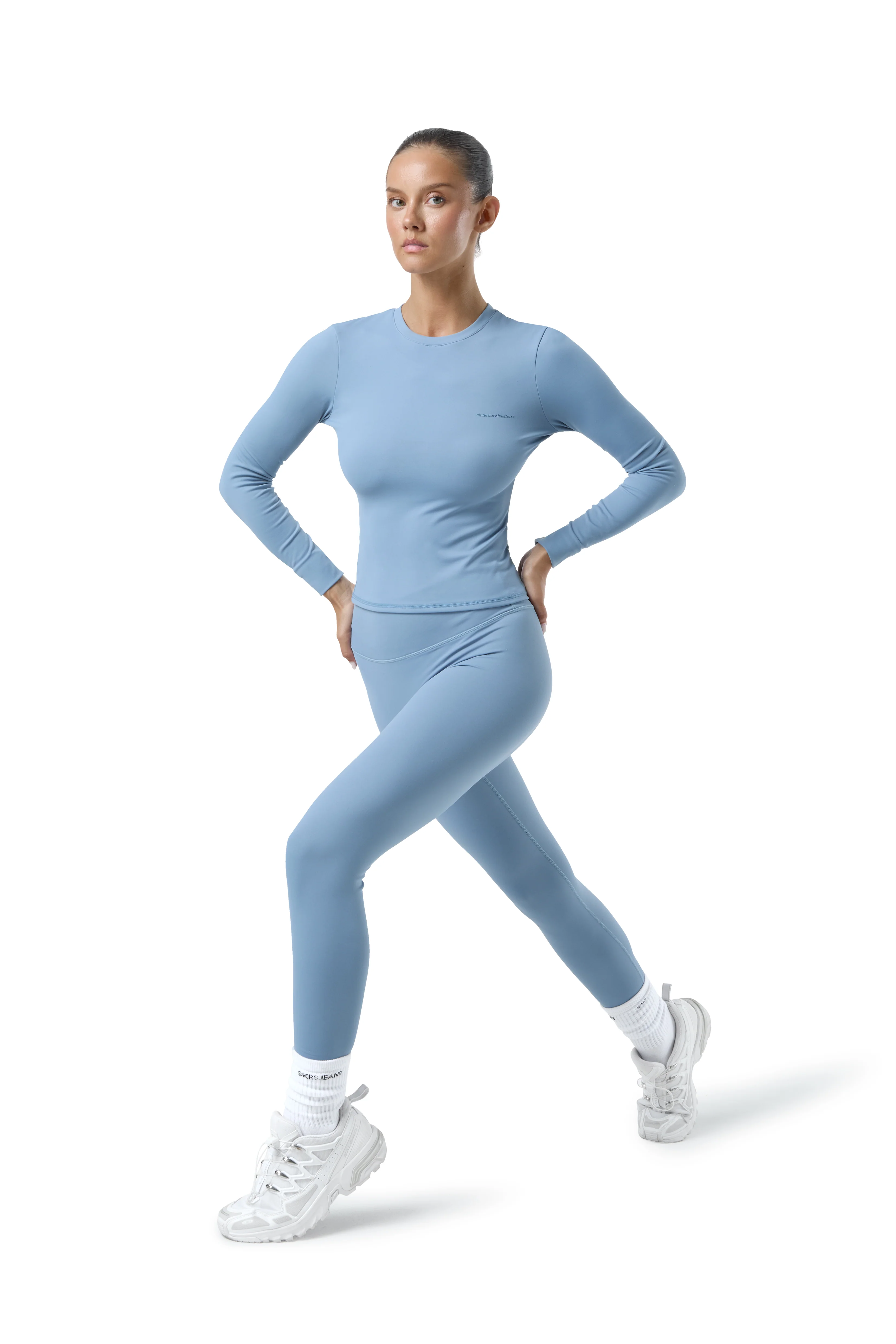Soft Active Long Sleeve in Mid Blue - Image 6