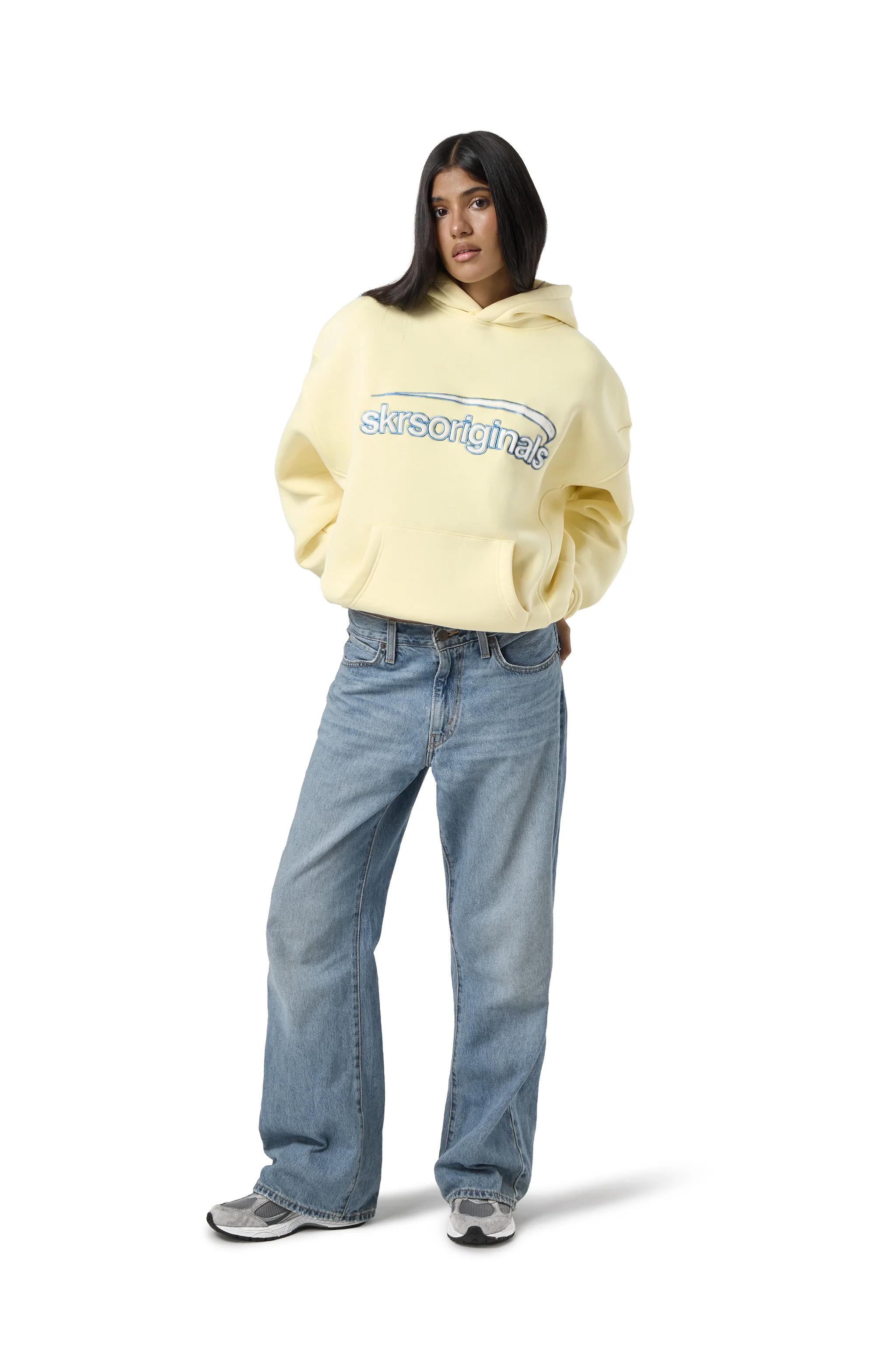 Staten Logo Hoodie in Butter Yellow