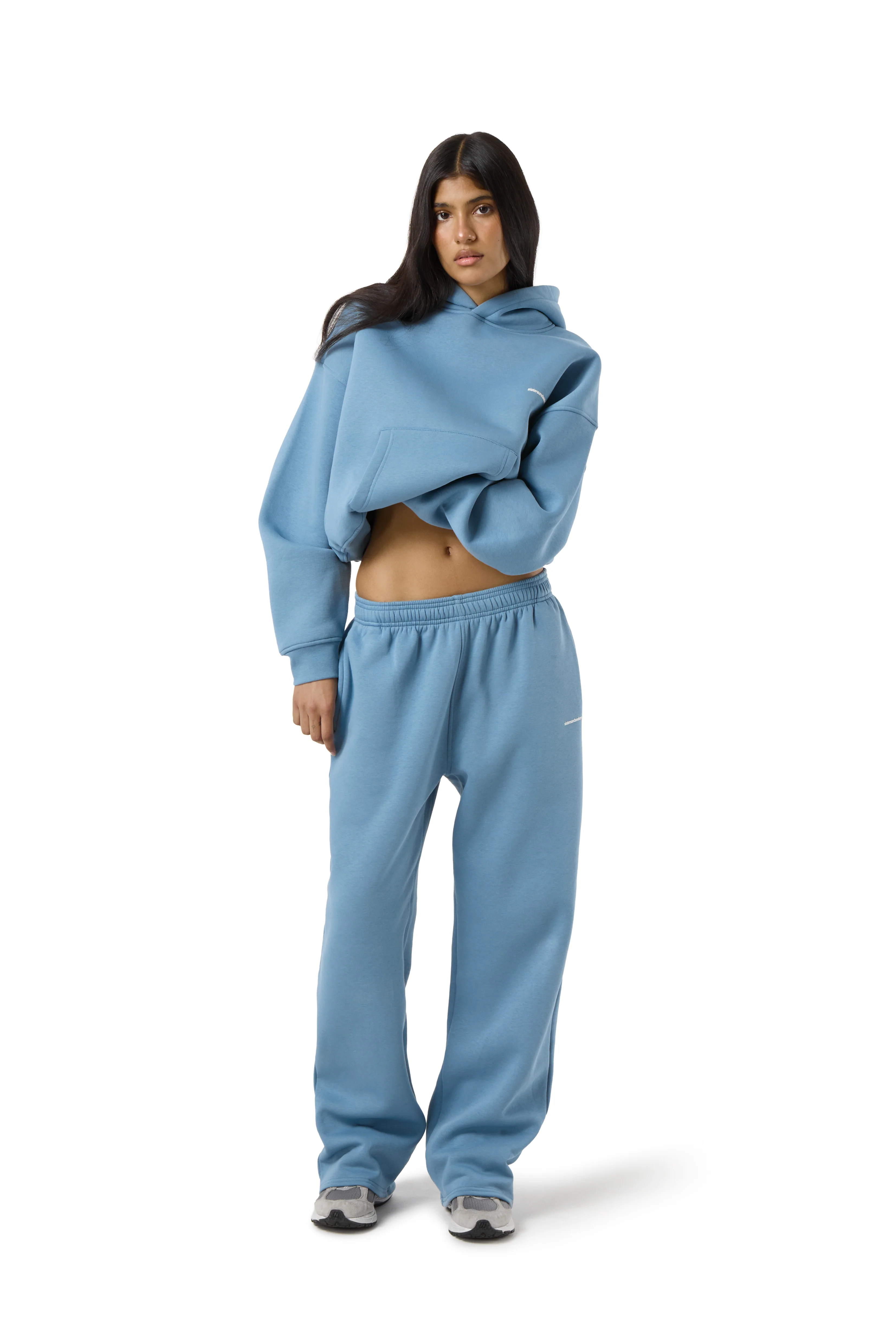 Trademark Wide Leg Sweatpants in Mid Blue - Image 3