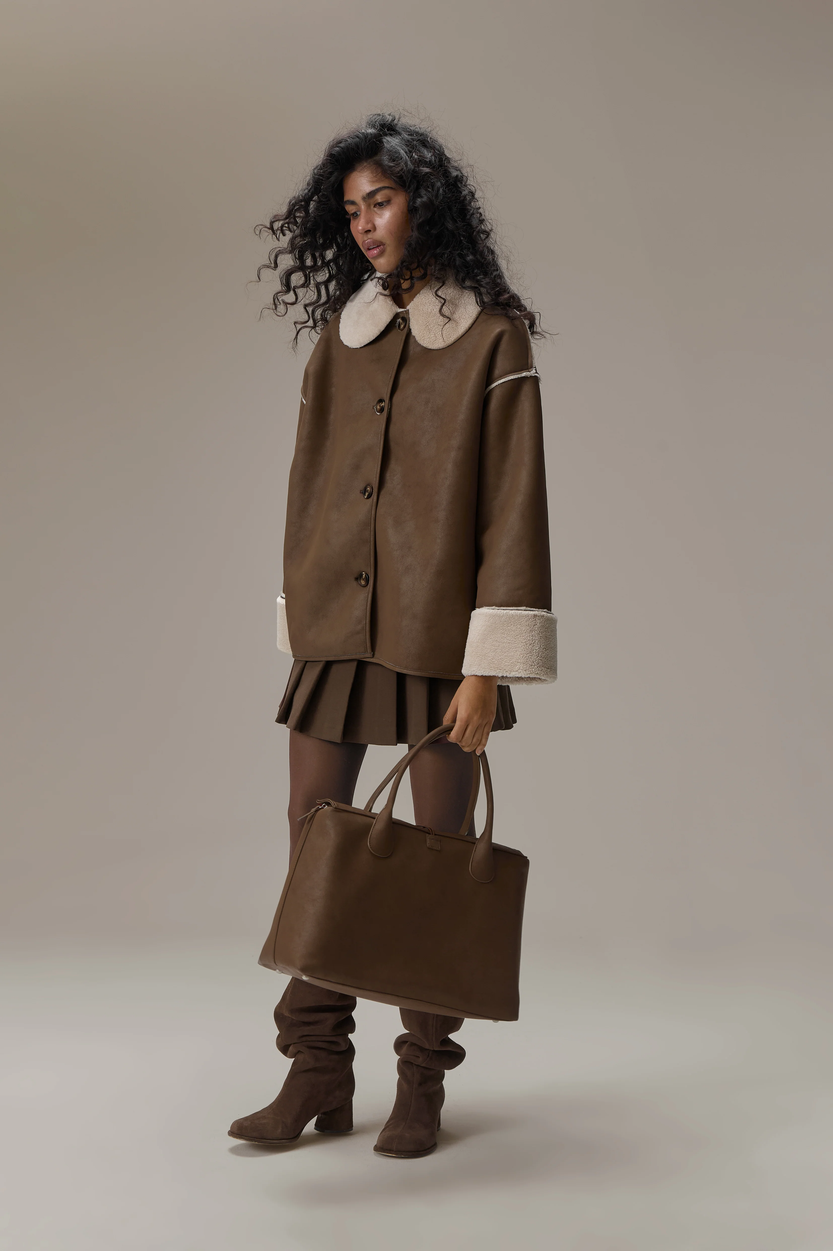 Tully Reversible Coat in Brown - Image 6