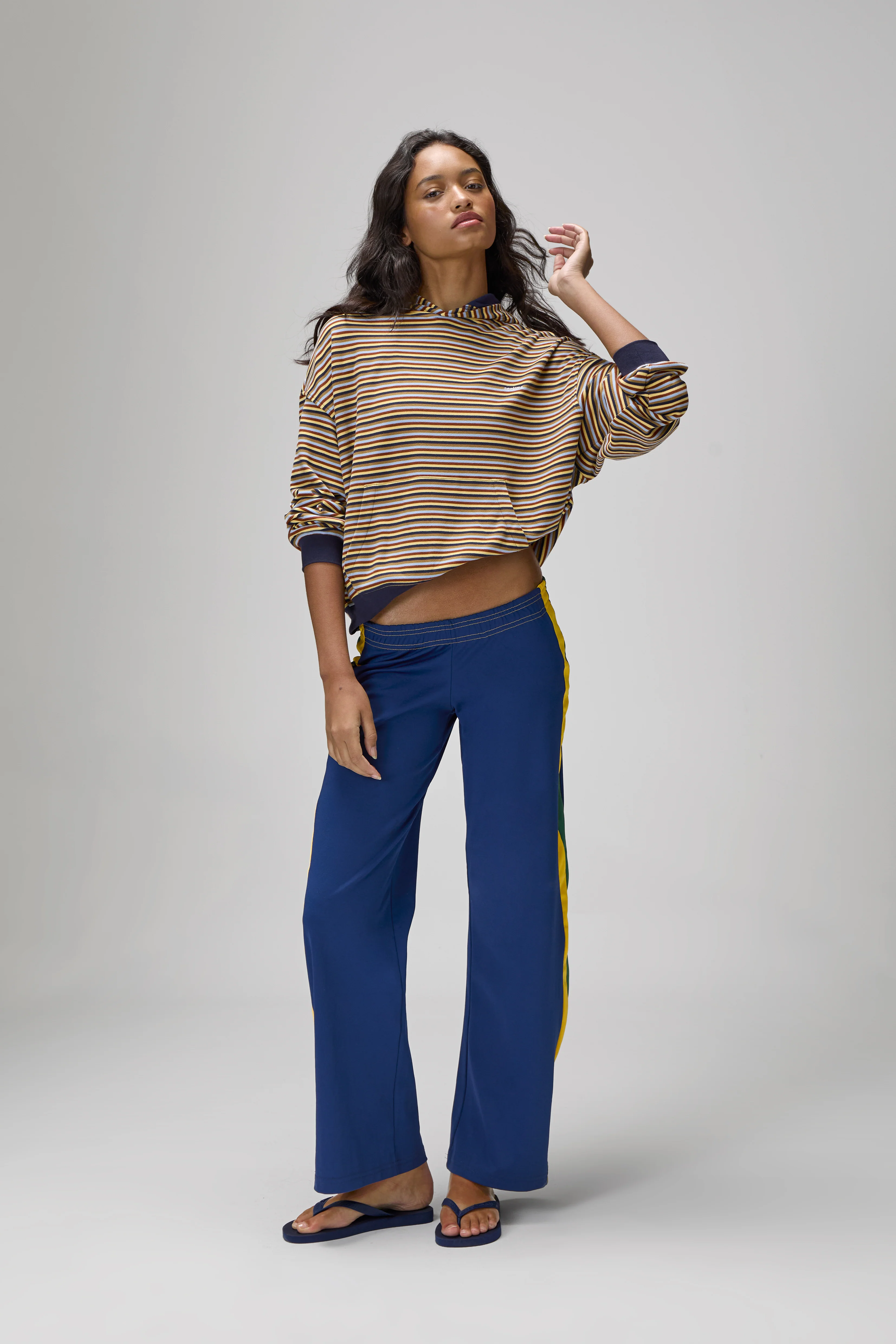 Walker Soft Shrunken Hoodie in Navy - Image 8