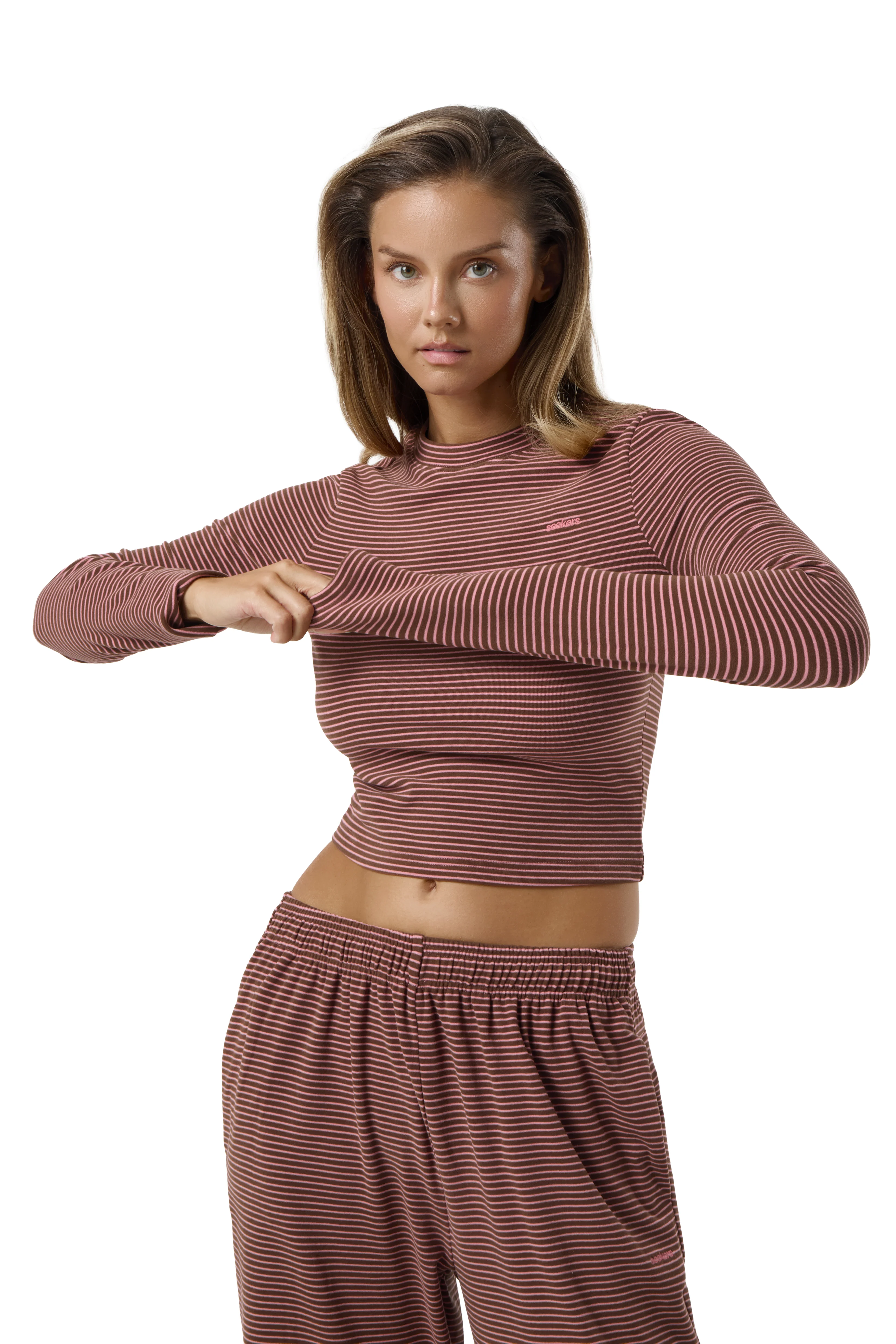Wilbur Soft Longsleeve Top in Brown - Image 5